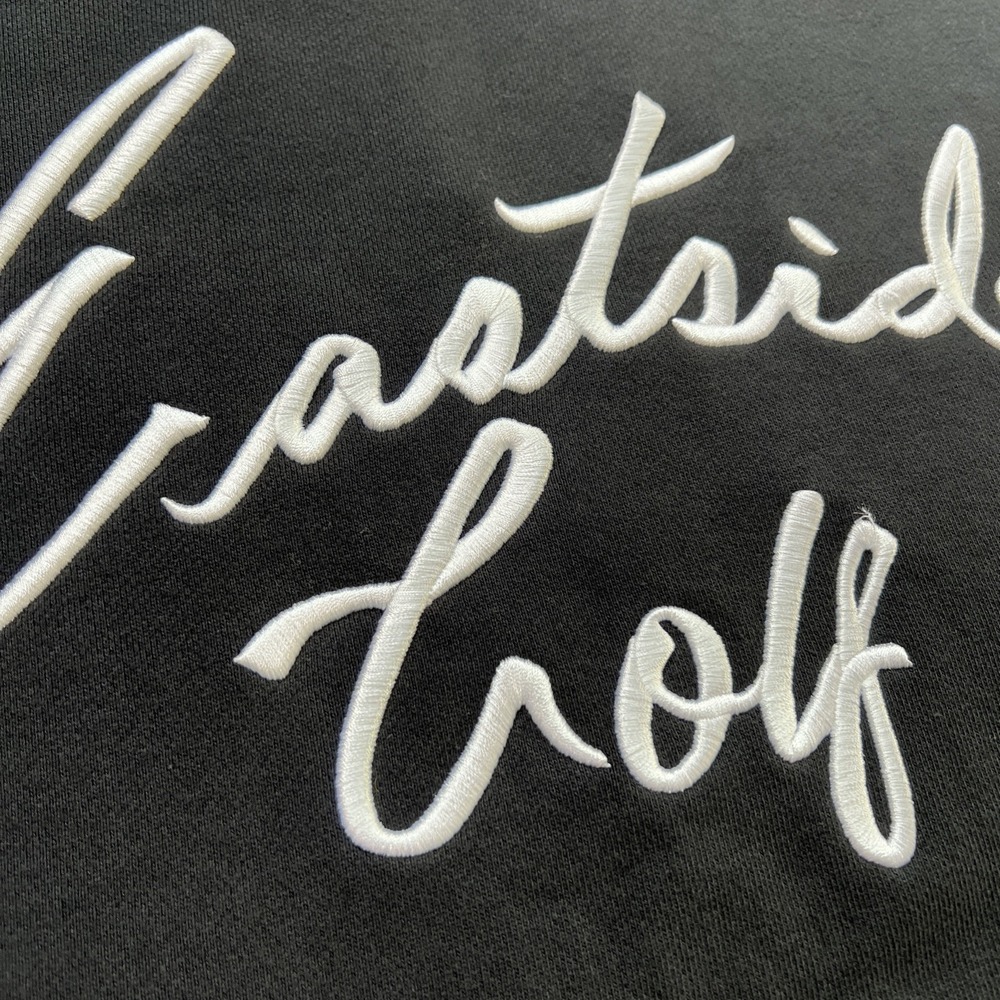 Eastside Golf Core Fleece Crew Script Logo Black Men Sweatshirt Size M NEW - Picture 3 of 10